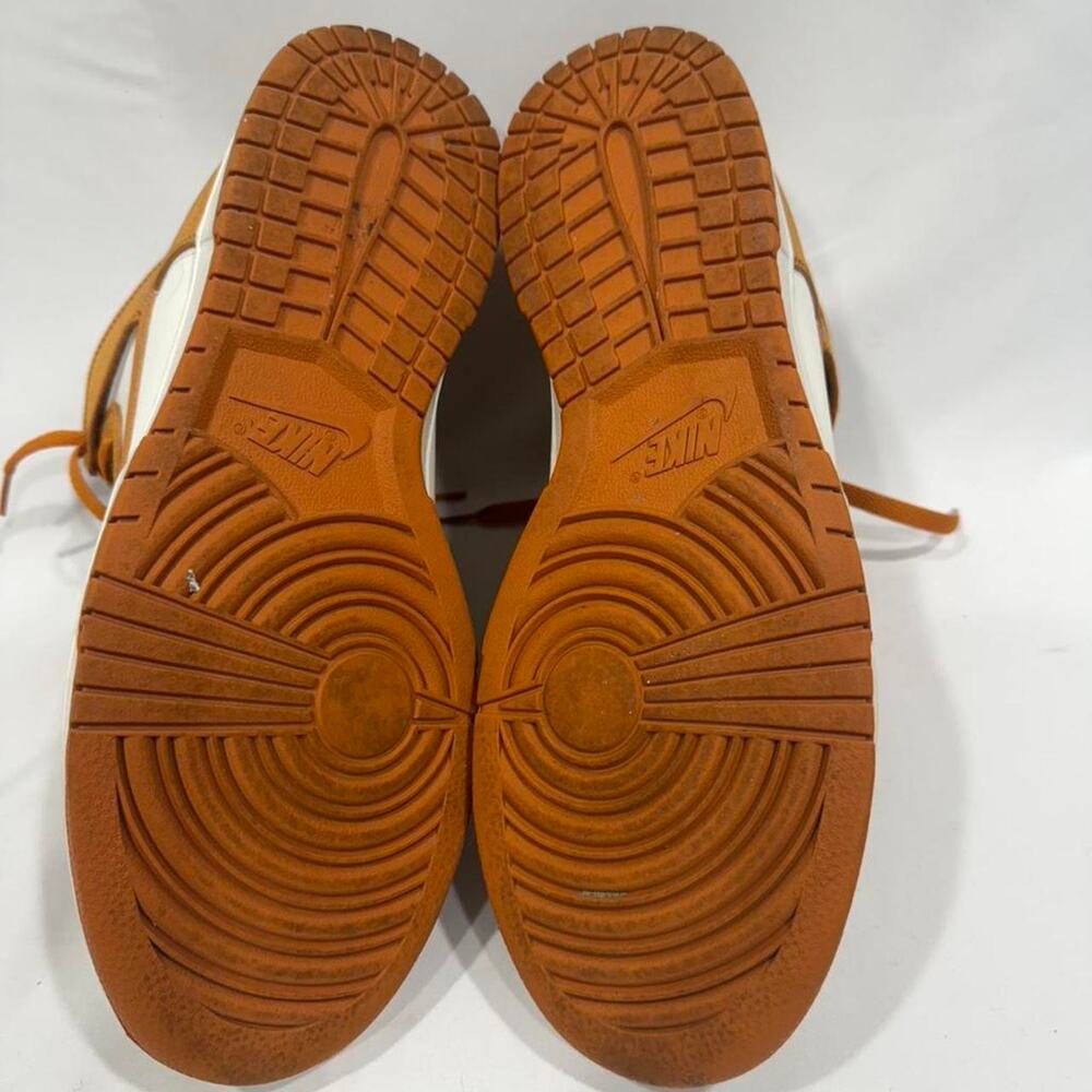 Authentic Nike Dunks High Tops Men's Sz 10 Orange & White DV7223-800 Athletic - Picture 6 of 7